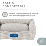 Arlo® Small Brown Plaid Bolster Dog Bed