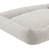 Arlo® Medium Brown Plaid Bolster Dog Bed