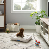 Arlo® Medium Brown Plaid Bolster Dog Bed