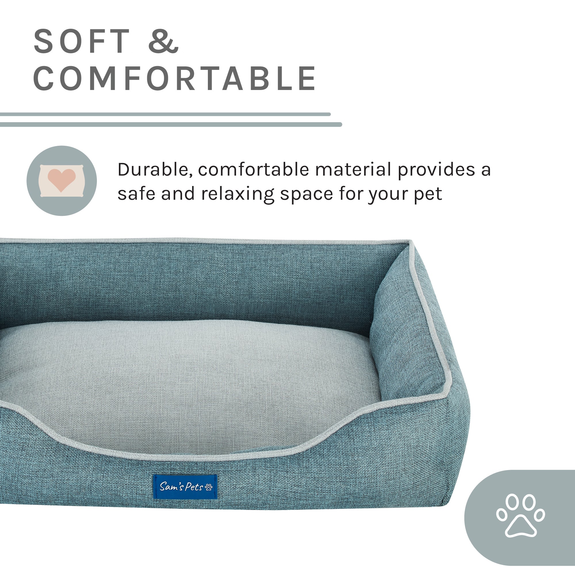 Arthur Small Teal Dog Bed