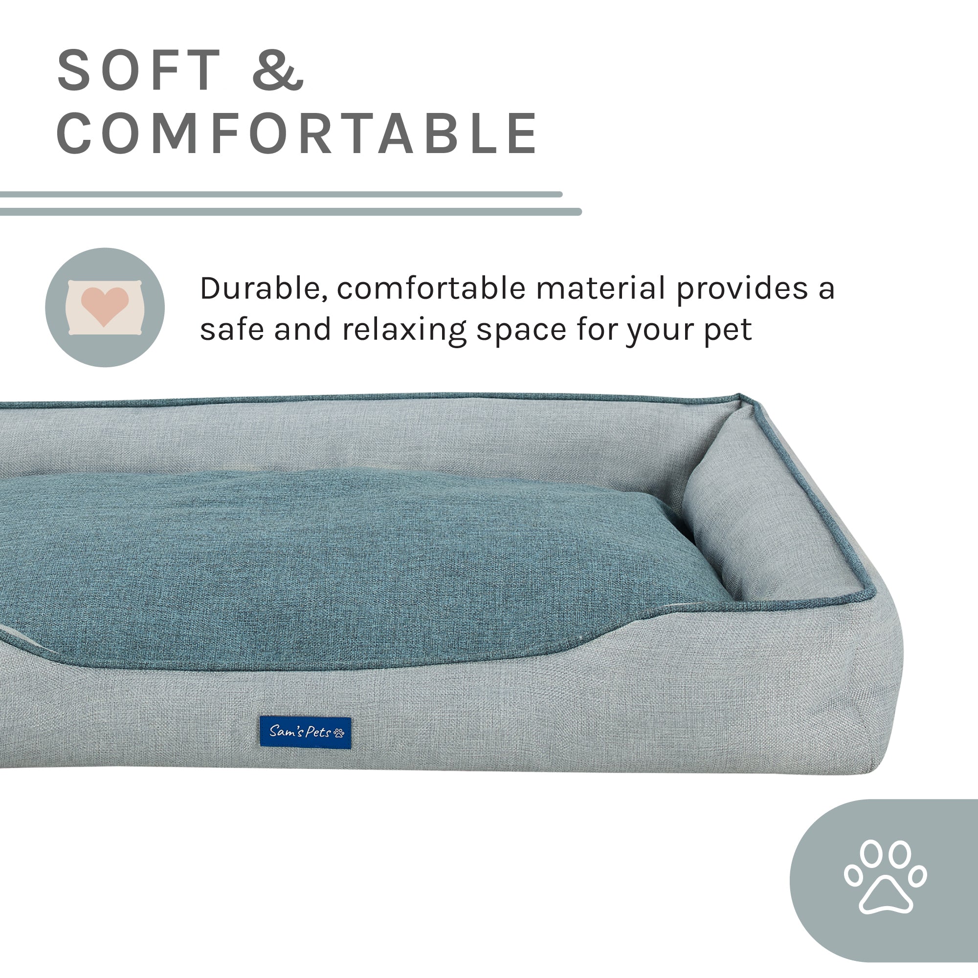 Arthur Large Gray Dog Bed