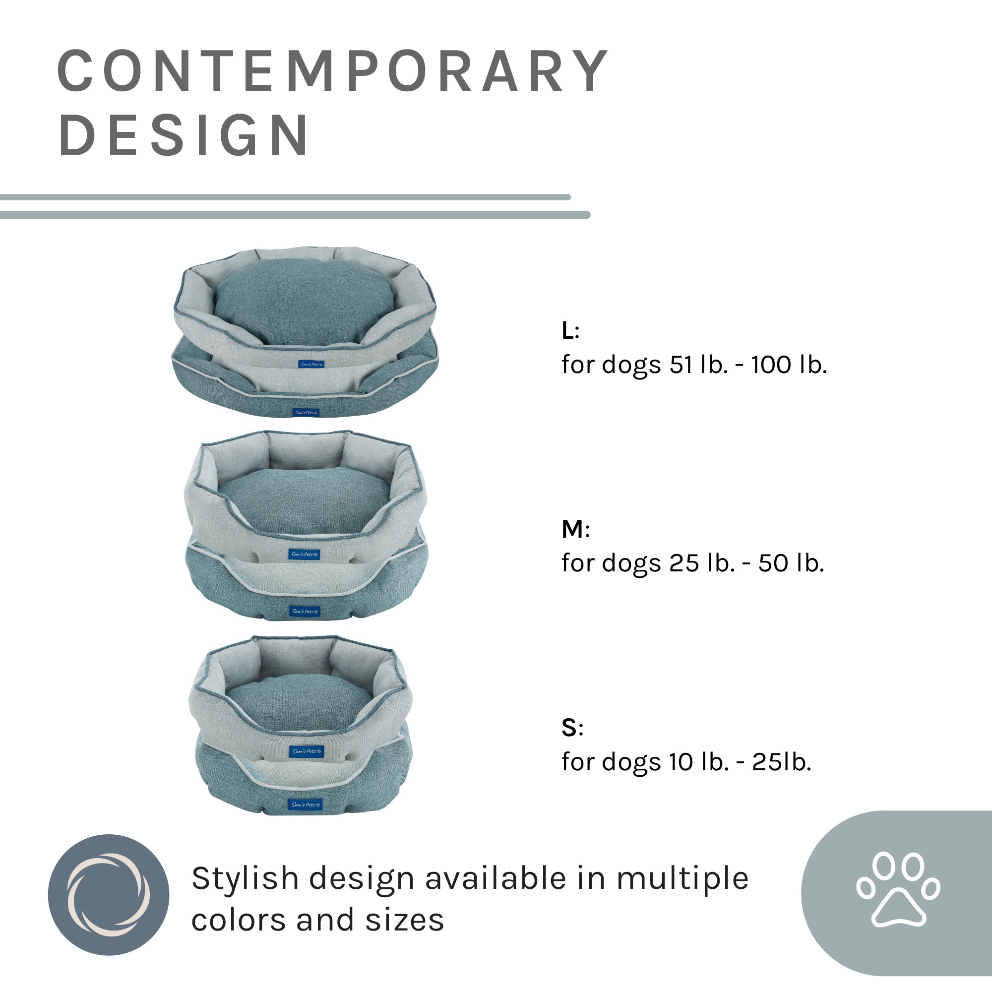 Arthur Medium Teal Hexagon Dog Bed