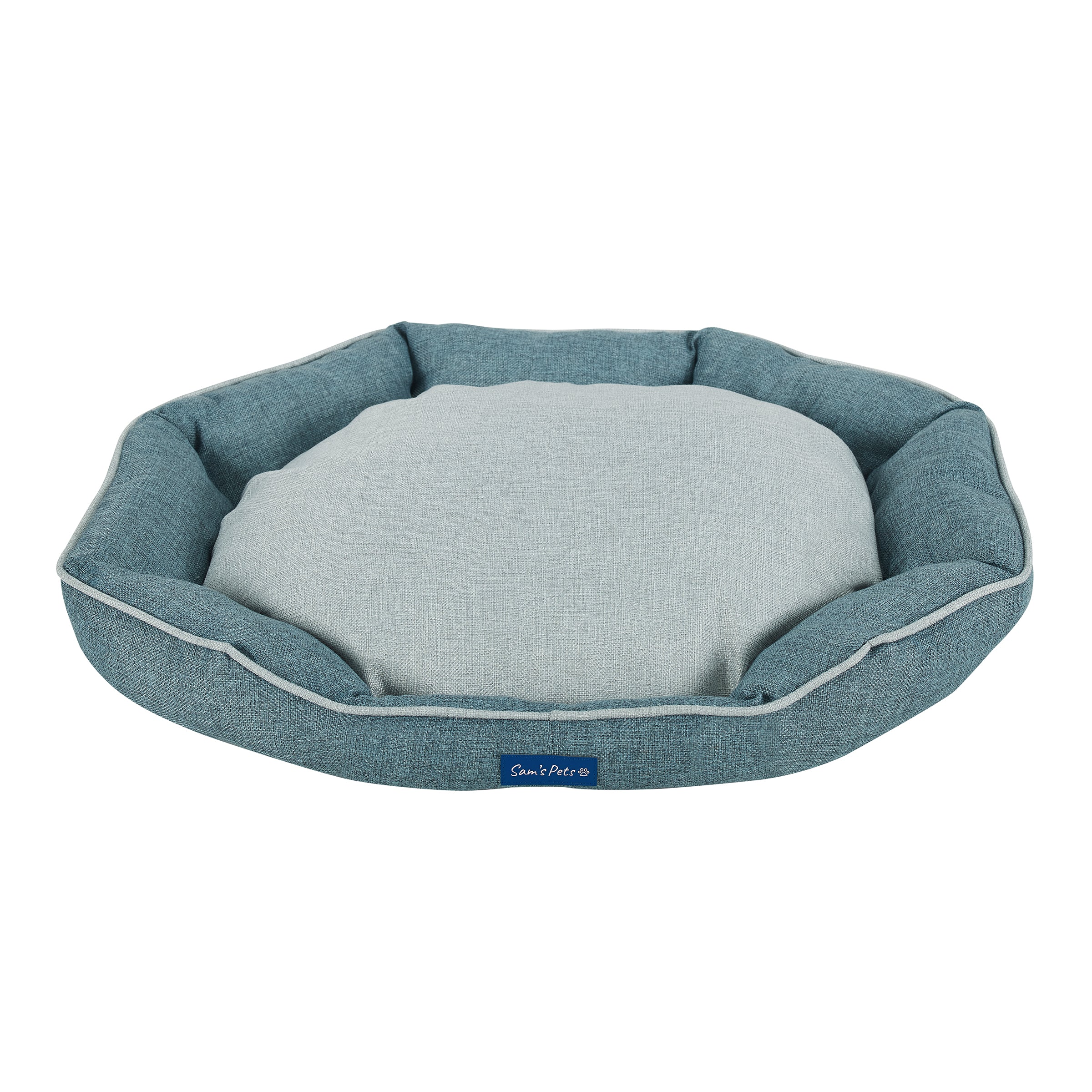 Arthur Large Teal Hexagon Dog Bed