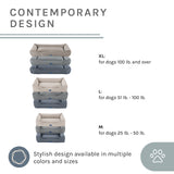 Missy® Large Navy Blue Rectangular Dog Bed