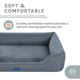 Missy® Large Navy Blue Rectangular Dog Bed
