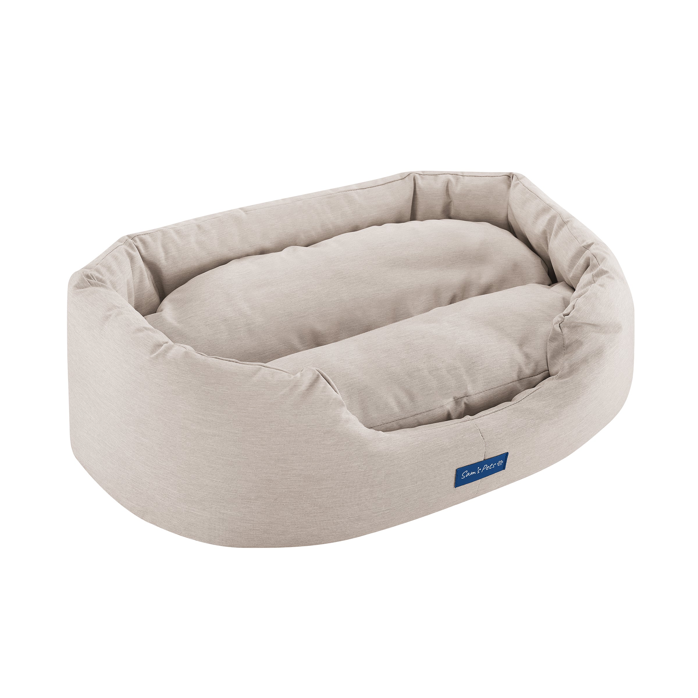 Missy® Small Beige Round Dog Bed