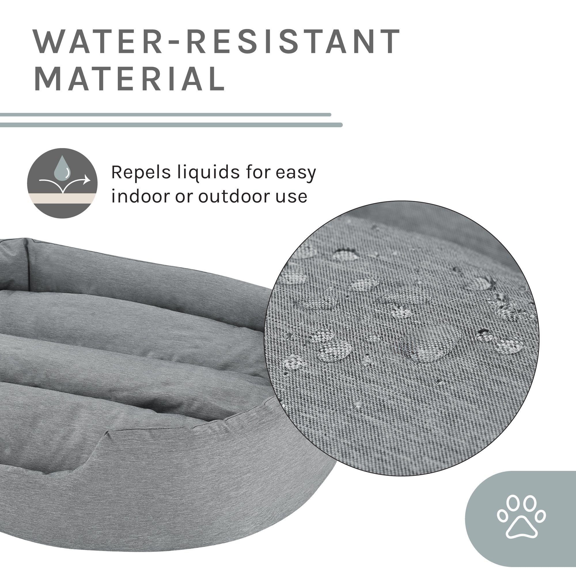 Missy® Medium Gray Round Dog Bed