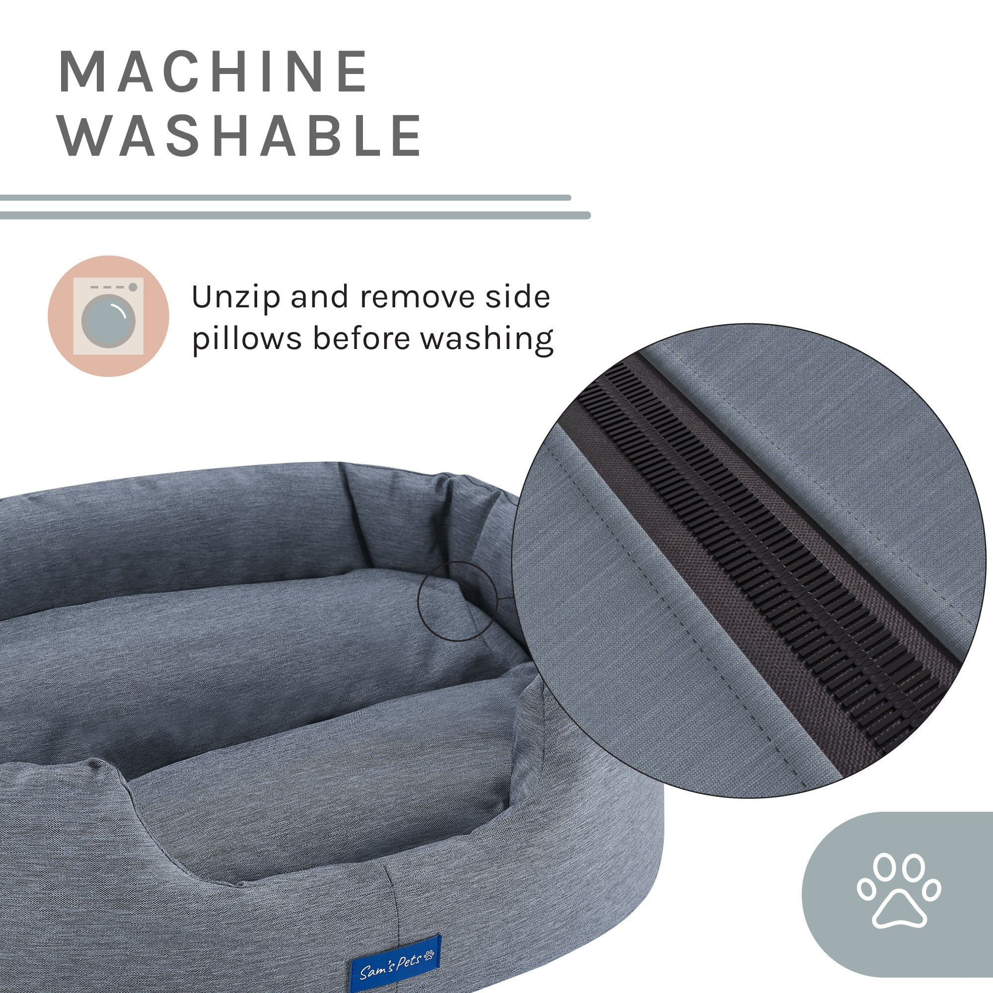 Missy® Small Navy Blue Round Dog Bed