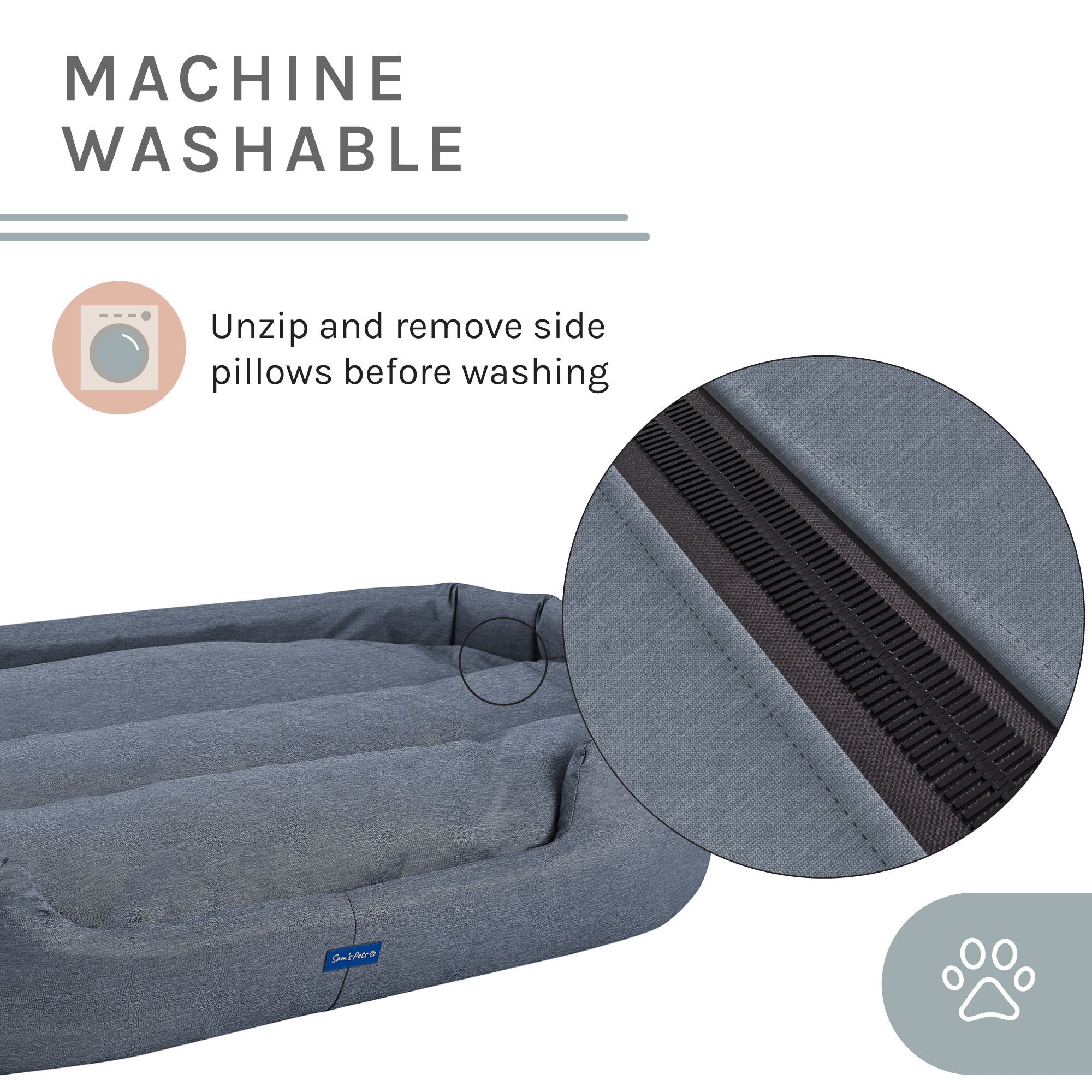 Missy® Extra Large Navy Blue Round Dog Bed