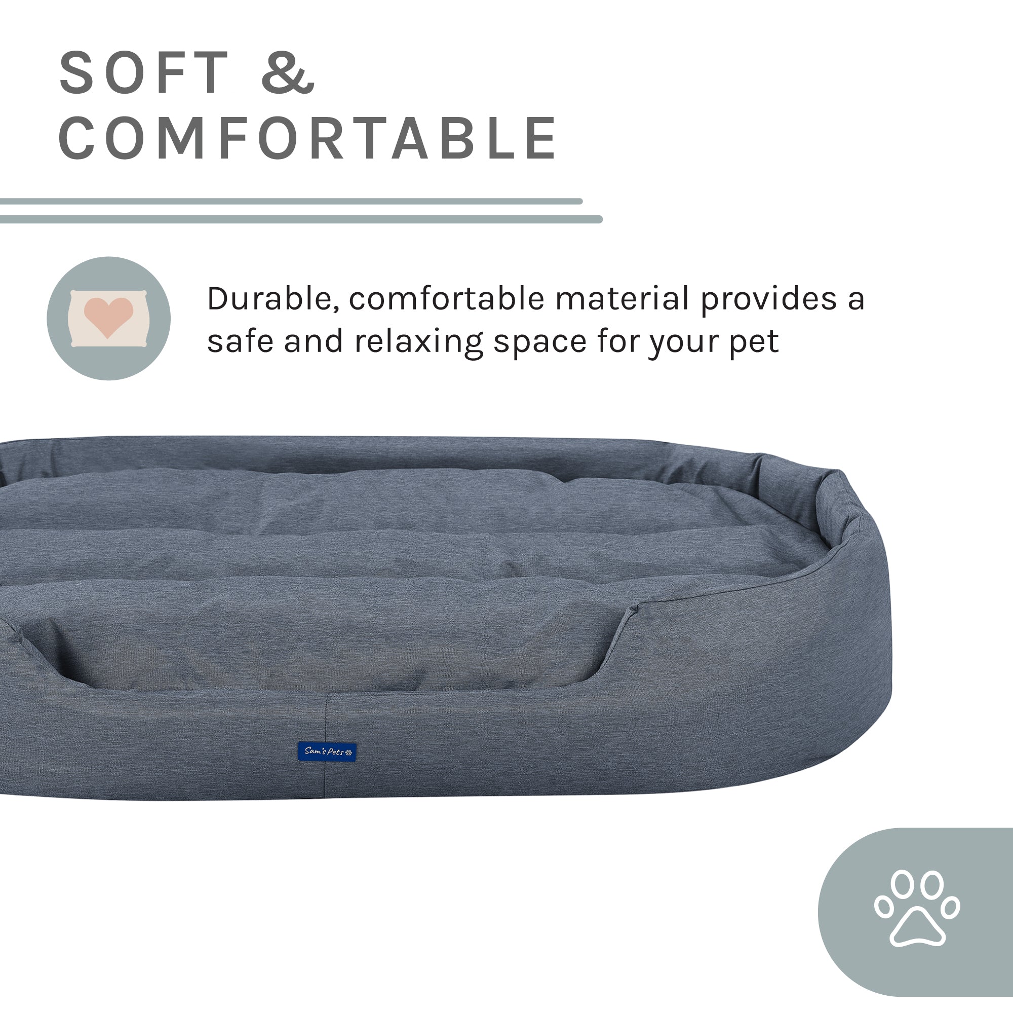 Missy® Extra Large Navy Blue Round Dog Bed