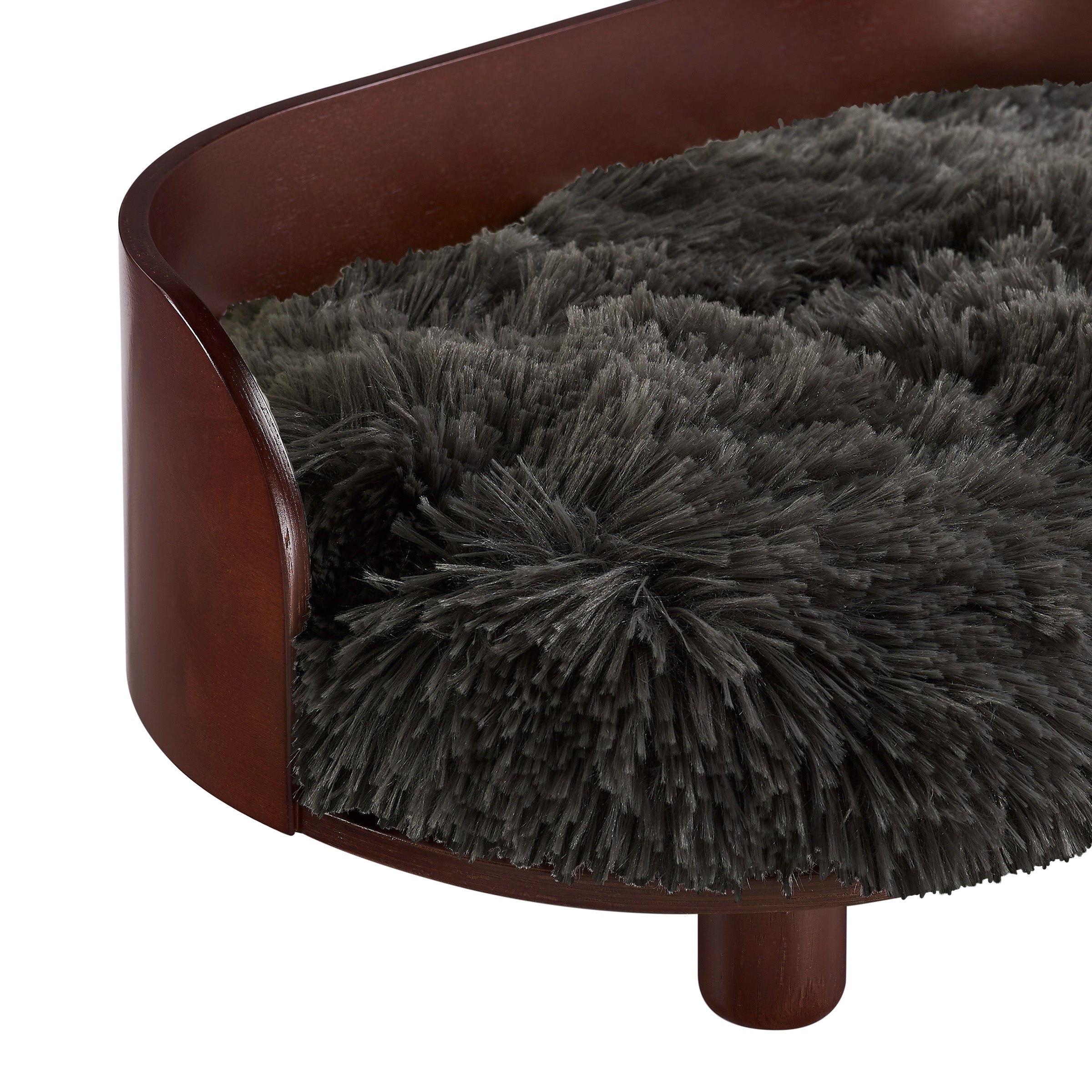 Kuai Dog Bed Bent Wood Medium Dark Brown