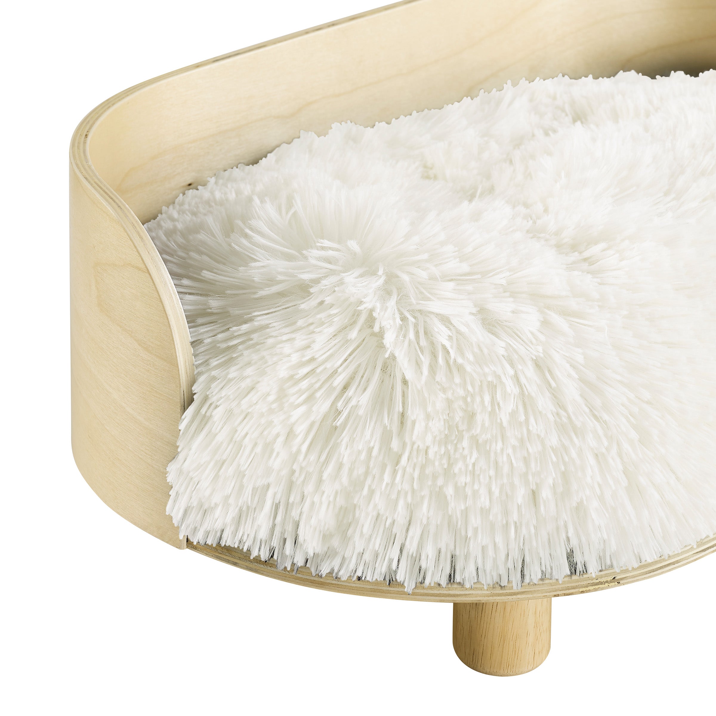 Kuai Dog Bed Bent Wood Medium Light Brown