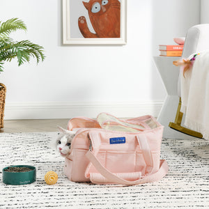 Teddy 14.5'' Dog & Cat Carrier Bag In Light Pink