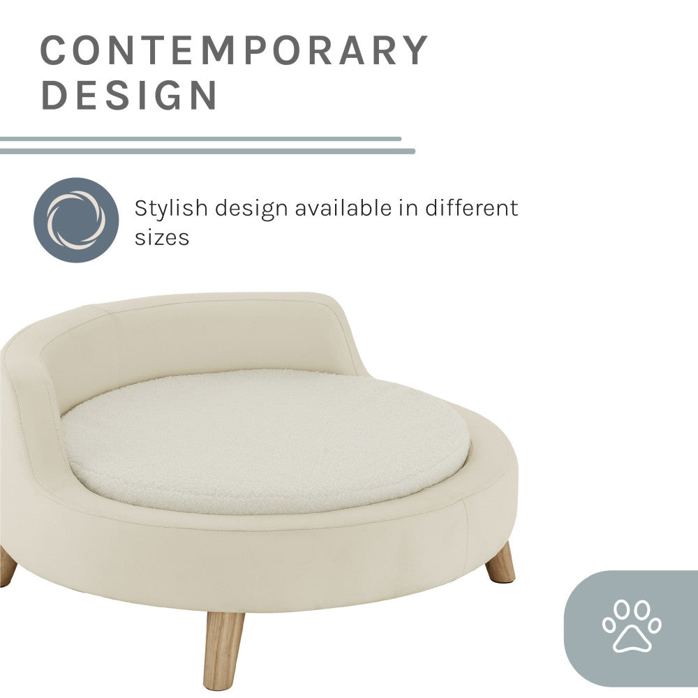 Milo 31'' Dog Bed In Ivory