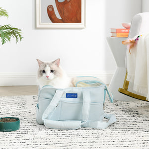 Teddy 14.5'' Dog & Cat Carrier Bag In Light Blue