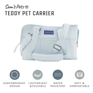 Teddy 14.5'' Dog & Cat Carrier Bag In Light Blue