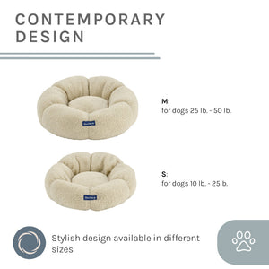 Chloe 19.68'' Cuddler Dog Bed In Beige