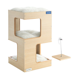 Escher Cat Tree 23.5'' In White Oak