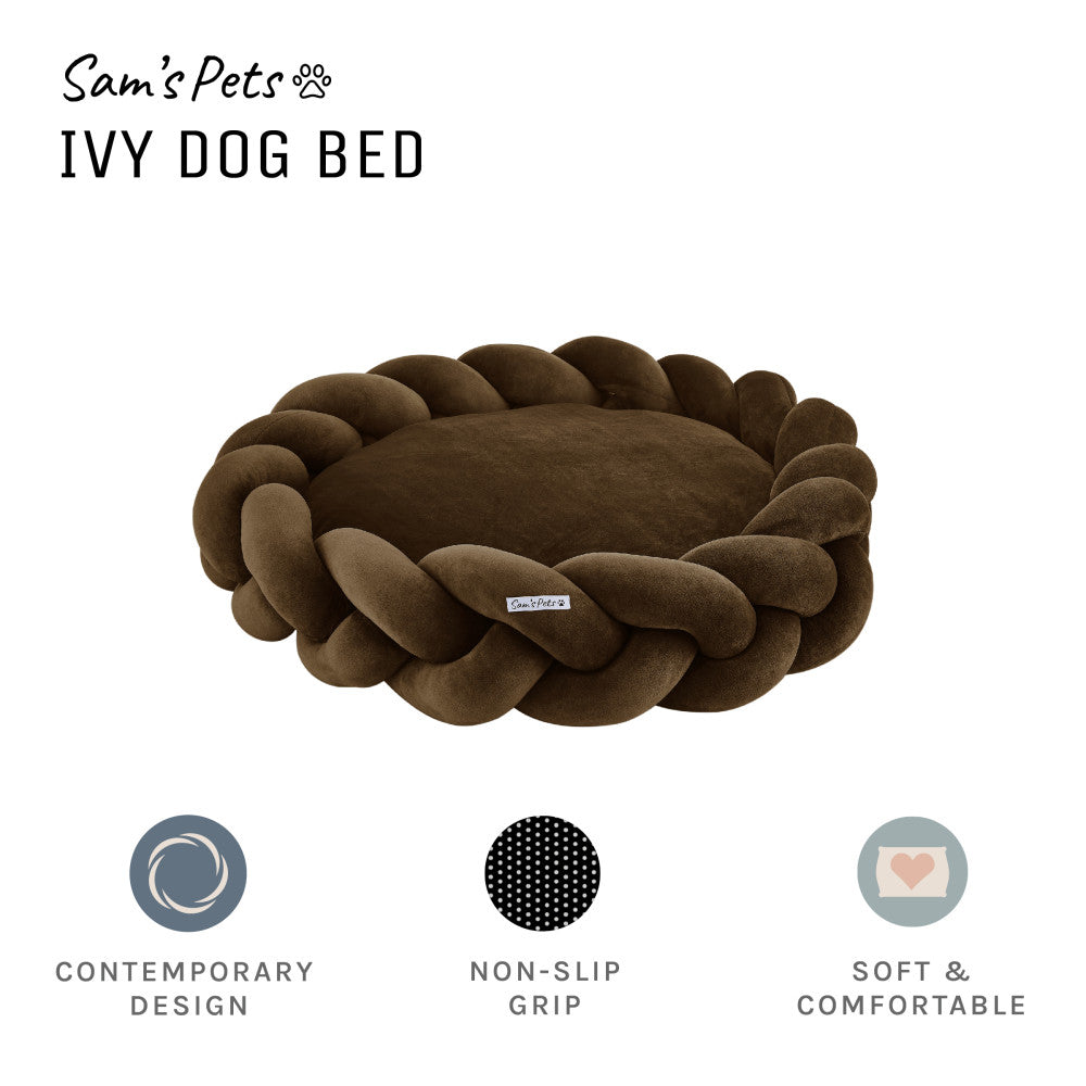 Ivy 27'' Dog Bed In Brown