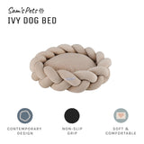 Ivy 20'' Dog Bed In Beige