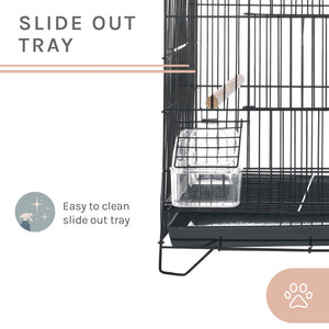 Willow 24'' Bird Cage In Black