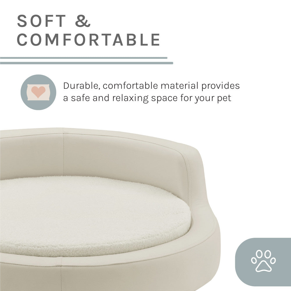 Milo 31'' Dog Bed In Ivory