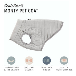 Monty Puffer Jacket In Silver / Size:Large