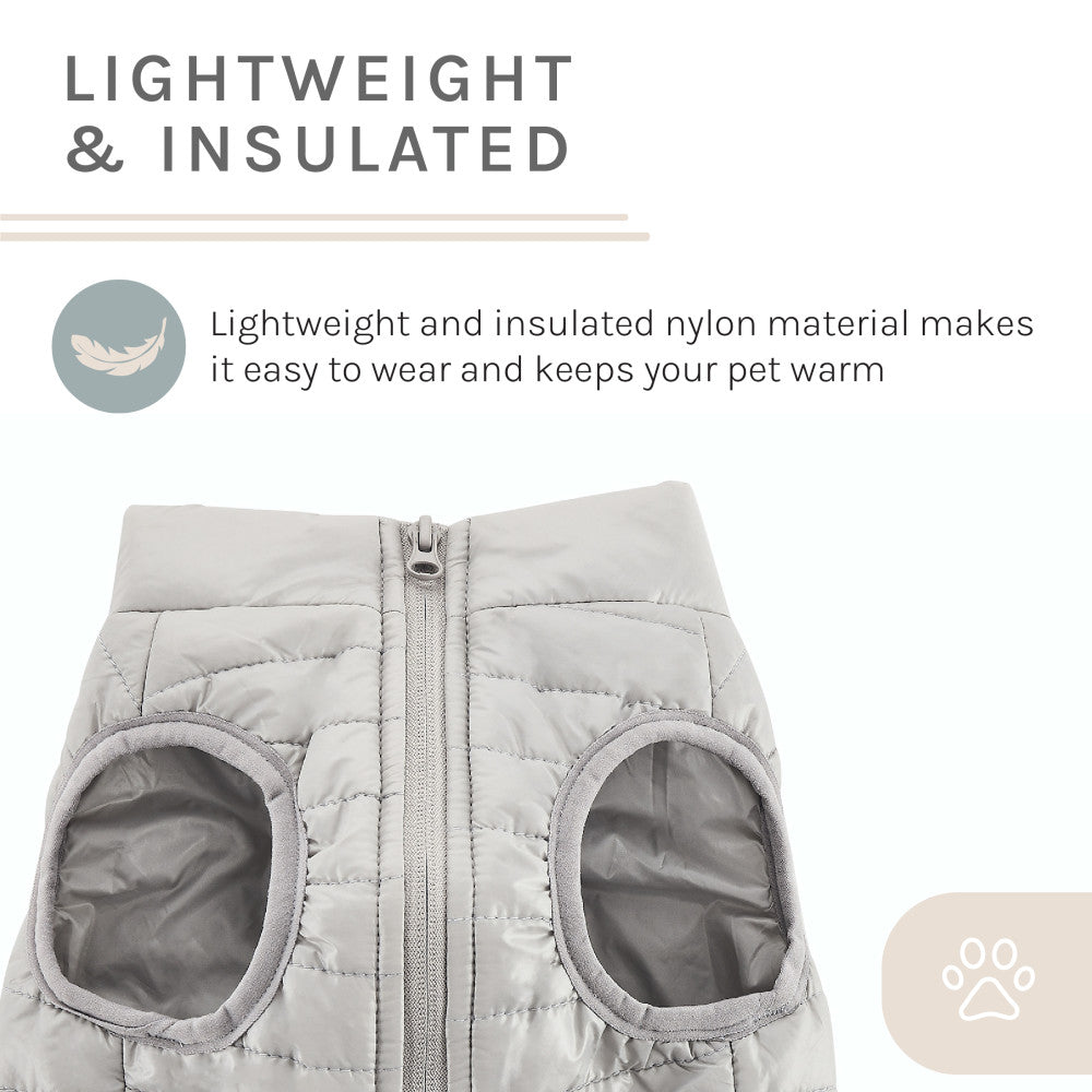 Monty Puffer Jacket In Silver / Size:Large