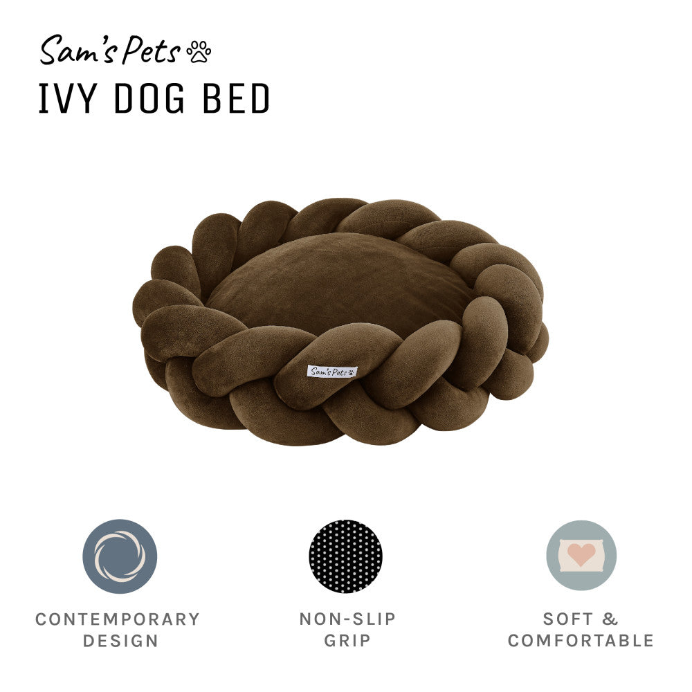 Ivy 20'' Dog Bed In Brown