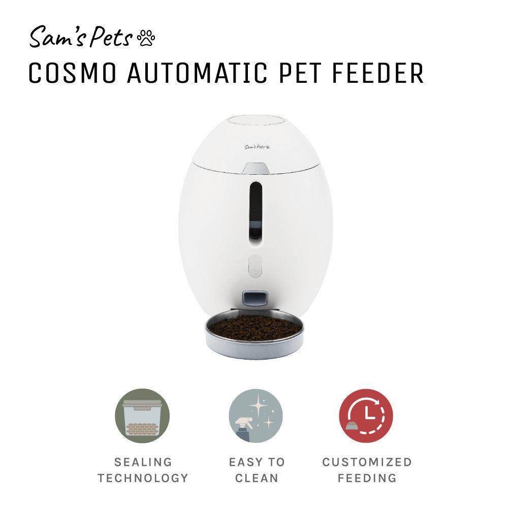 Cosmo 3.5L Automatic Dog/Cat Feeder In White