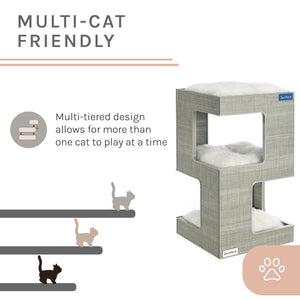 Escher Cat Tree 23.5'' In Grey