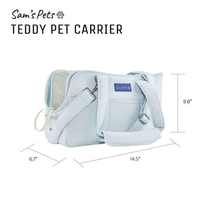 Teddy 14.5'' Dog & Cat Carrier Bag In Light Blue