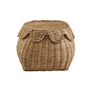 Sam's Pets Nest & Fetch 11"&14" Rattan Storage Basket Set in  Brown Oak