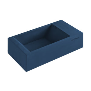 Sam's Pets Concrete Duke Pet Bowl 13'' In Navy Blue