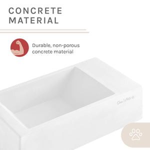 Sam's Pets Concrete Duke Pet Bowl 13'' In Sand White