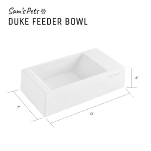 Sam's Pets Concrete Duke Pet Bowl 13'' In Sand White
