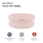 Sam's Pets Tall Tulip Pet Bowl In Glossy Pink