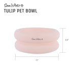 Sam's Pets Tall Tulip Pet Bowl In Glossy Pink