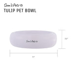 Sam's Pets Short Tulip Pet Bowl In Glossy Lilac