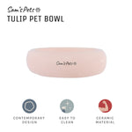 Sam's Pets Short Tulip Pet Bowl In Glossy Pink