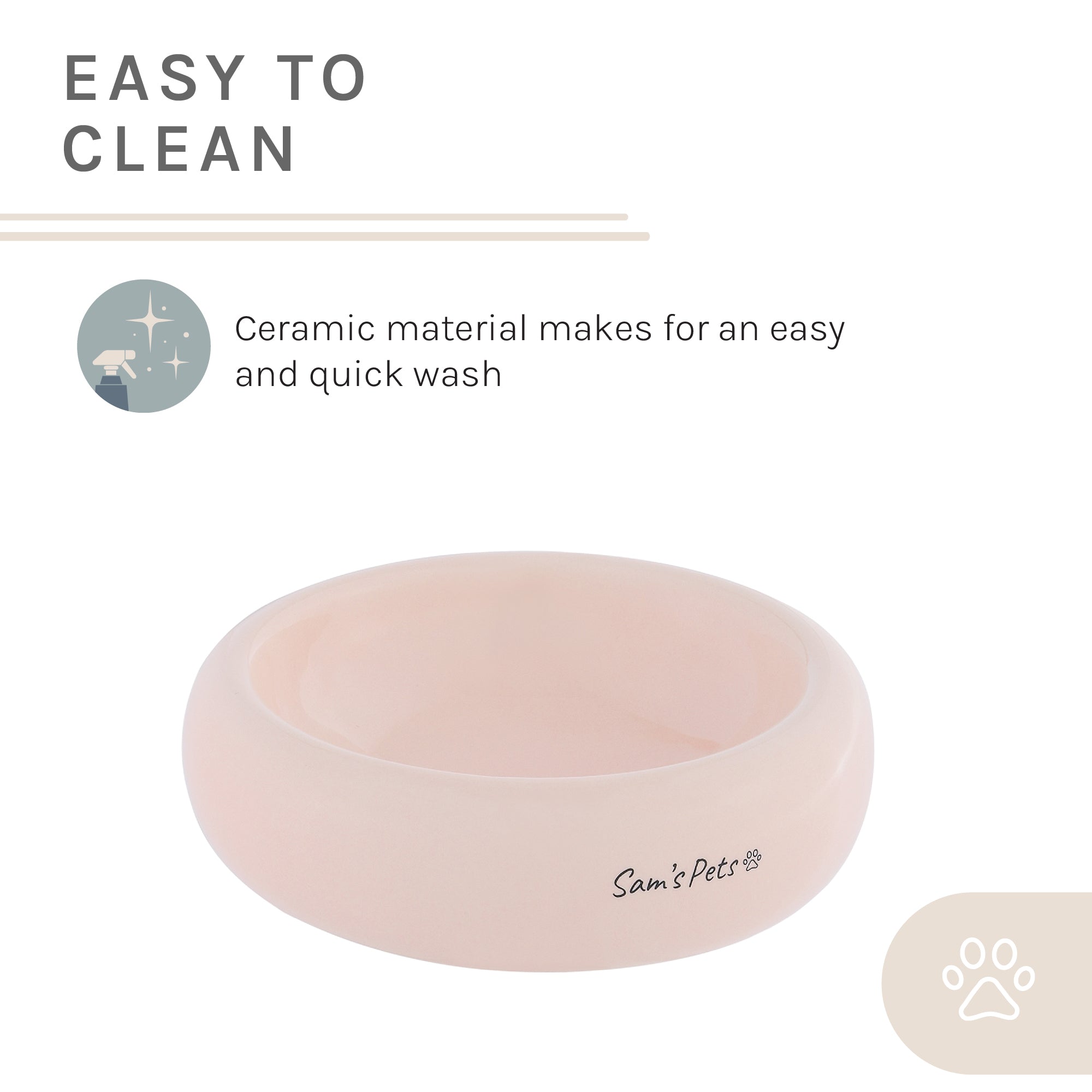 Sam's Pets Short Tulip Pet Bowl In Glossy Pink