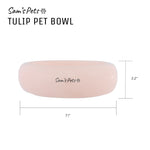 Sam's Pets Short Tulip Pet Bowl In Glossy Pink