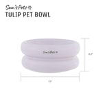 Sam's Pets Tall Tulip Pet Bowl In Glossy Lilac