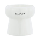 Sam's Pets Tall Tulip 2.0 Pet Bowl in Glossy White