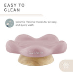 Sam's Pets Daisy Oak Stand Pet Bowl In Glossy Pink