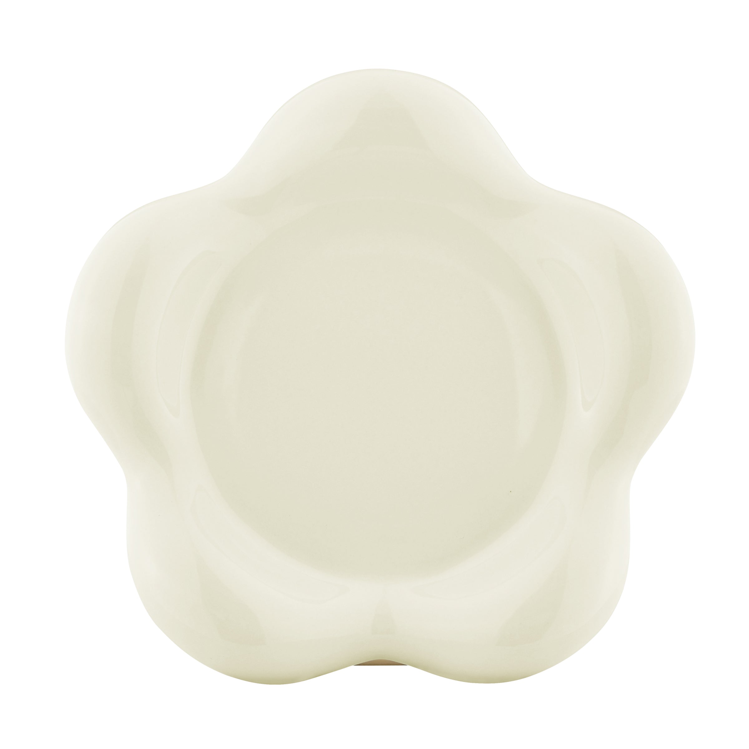 Sam's Pets Daisy Oak Stand Pet Bowl In Glossy White