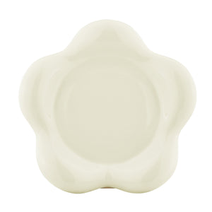 Sam's Pets Daisy Oak Stand Pet Bowl In Glossy White
