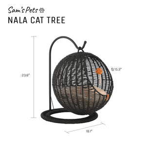 Sam's Pets Nala Hanging Egg Cat Condo In Black 
