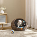 Sam's Pets Nala 20'' Dog Cat Bed In Brown Oak