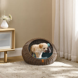 Sam's Pets Nala 20'' Dog Cat Bed In Brown Oak